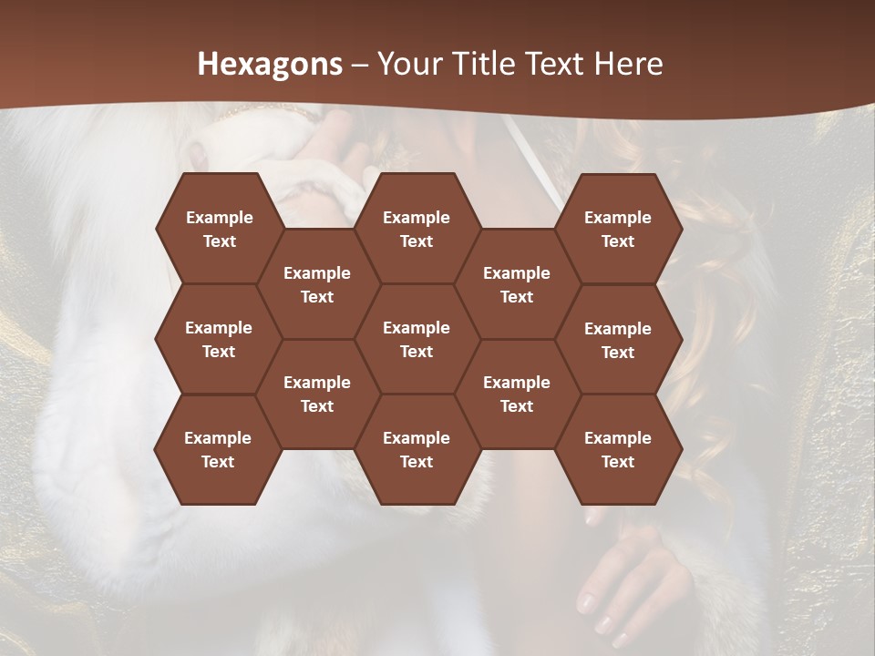 Woman In Fur Coat PowerPoint Template