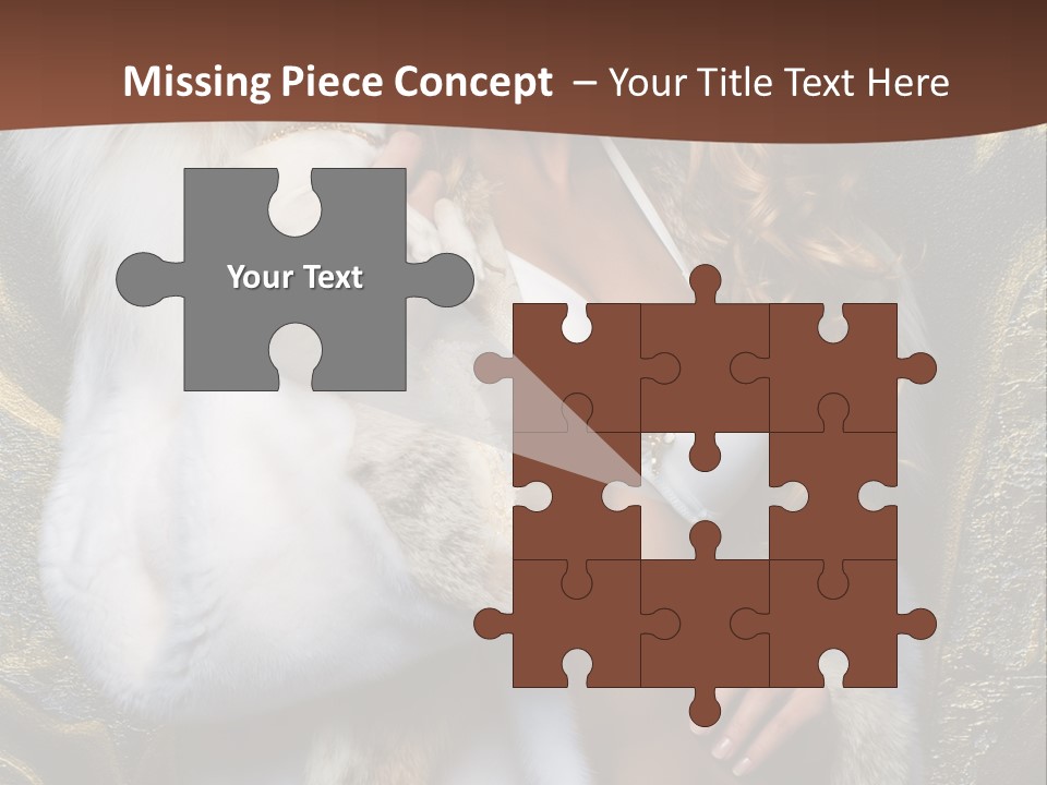 Woman In Fur Coat PowerPoint Template