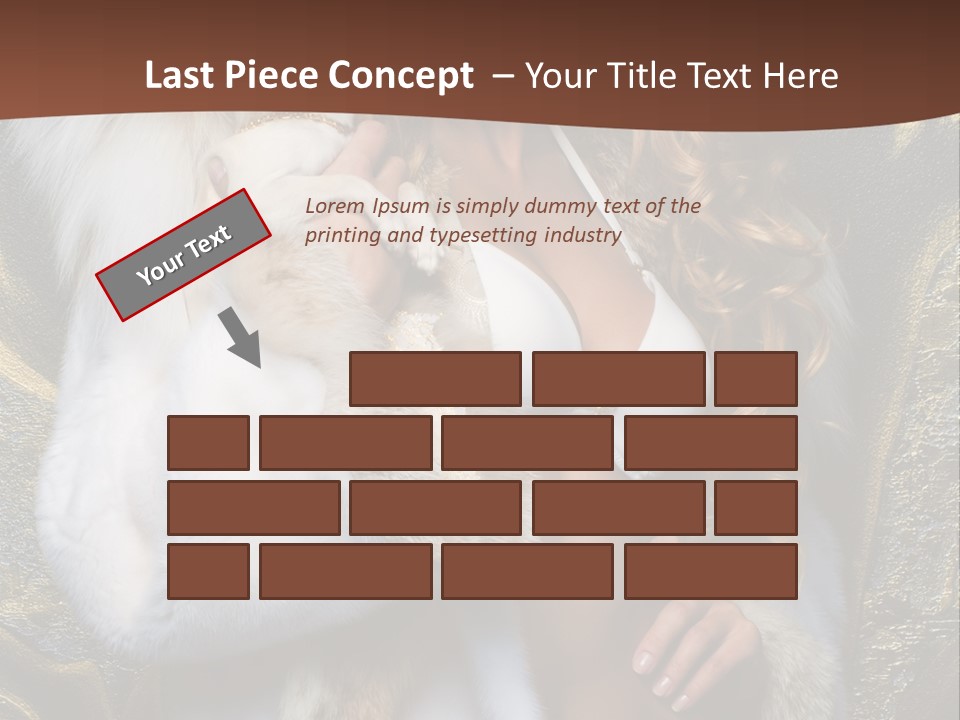 Woman In Fur Coat PowerPoint Template