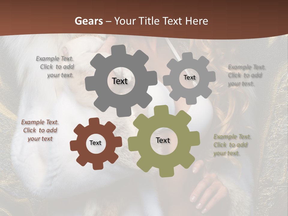 Woman In Fur Coat PowerPoint Template