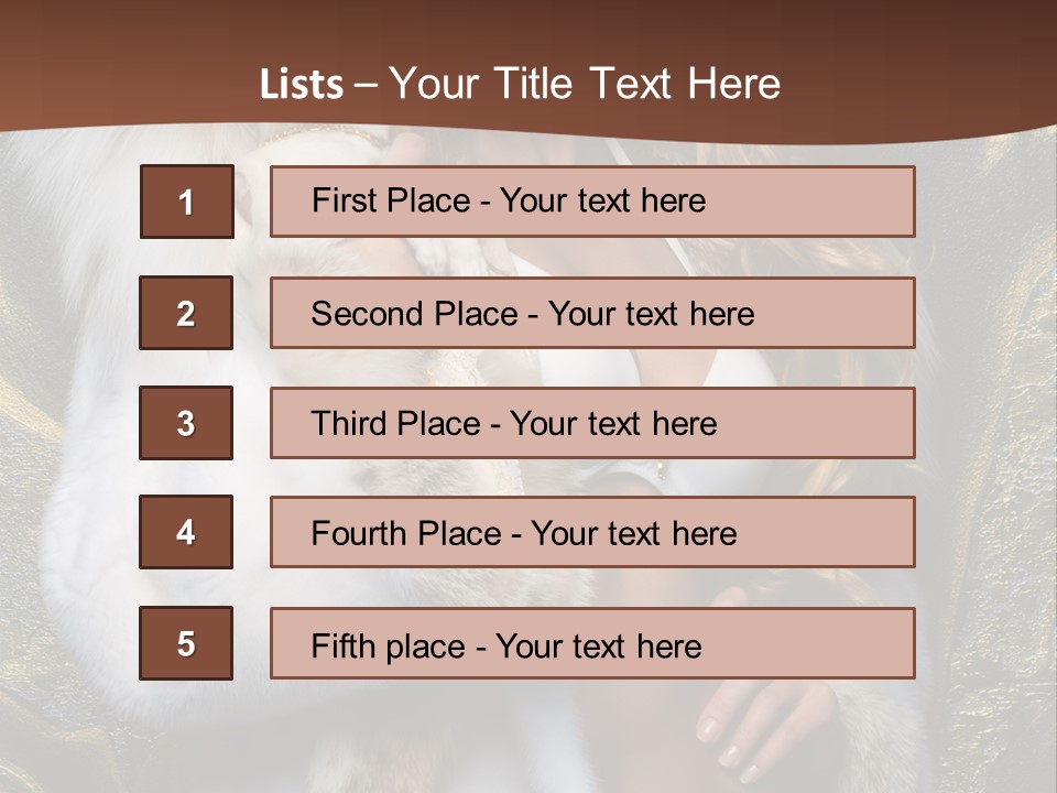 Woman In Fur Coat PowerPoint Template
