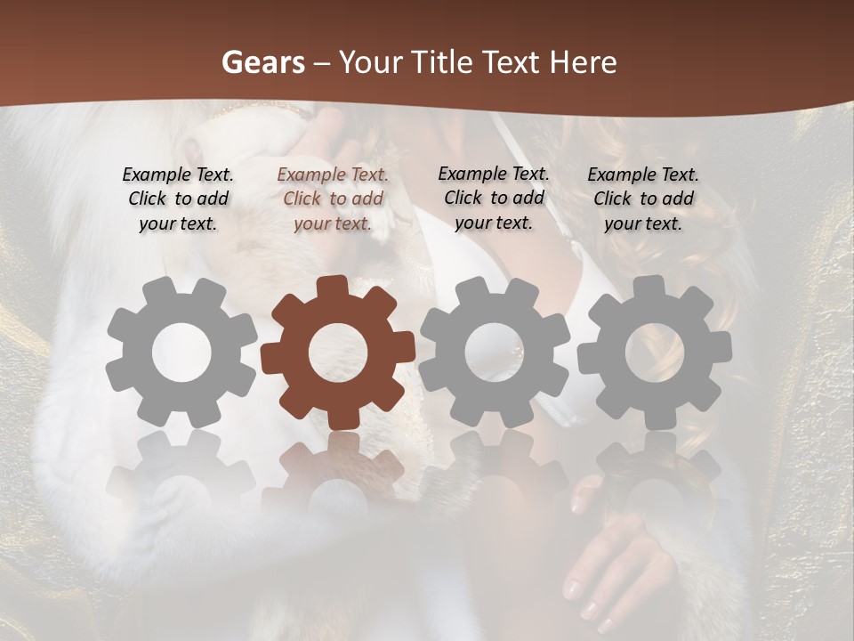 Woman In Fur Coat PowerPoint Template