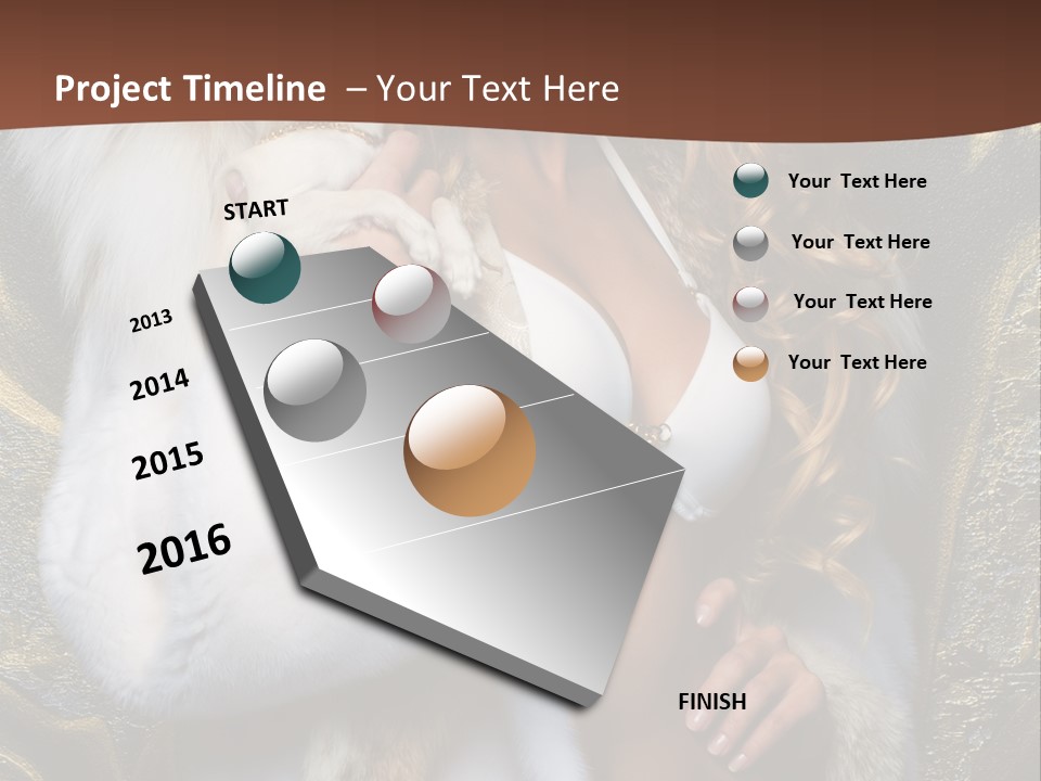 Woman In Fur Coat PowerPoint Template