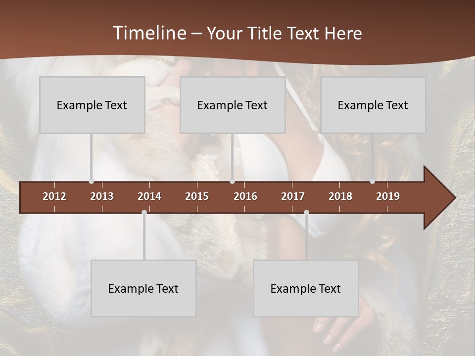 Woman In Fur Coat PowerPoint Template