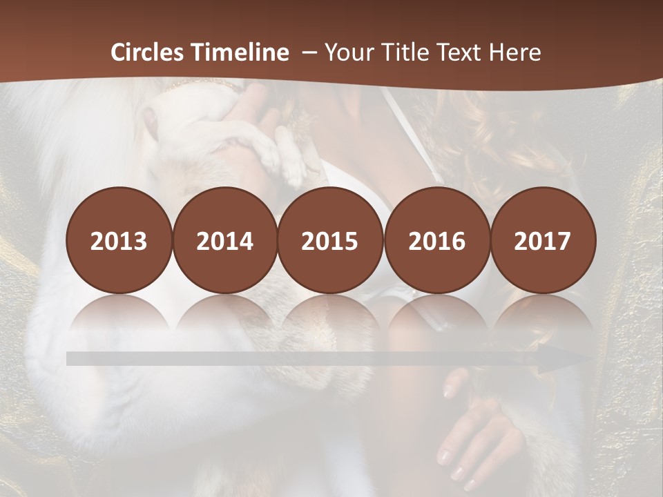 Woman In Fur Coat PowerPoint Template