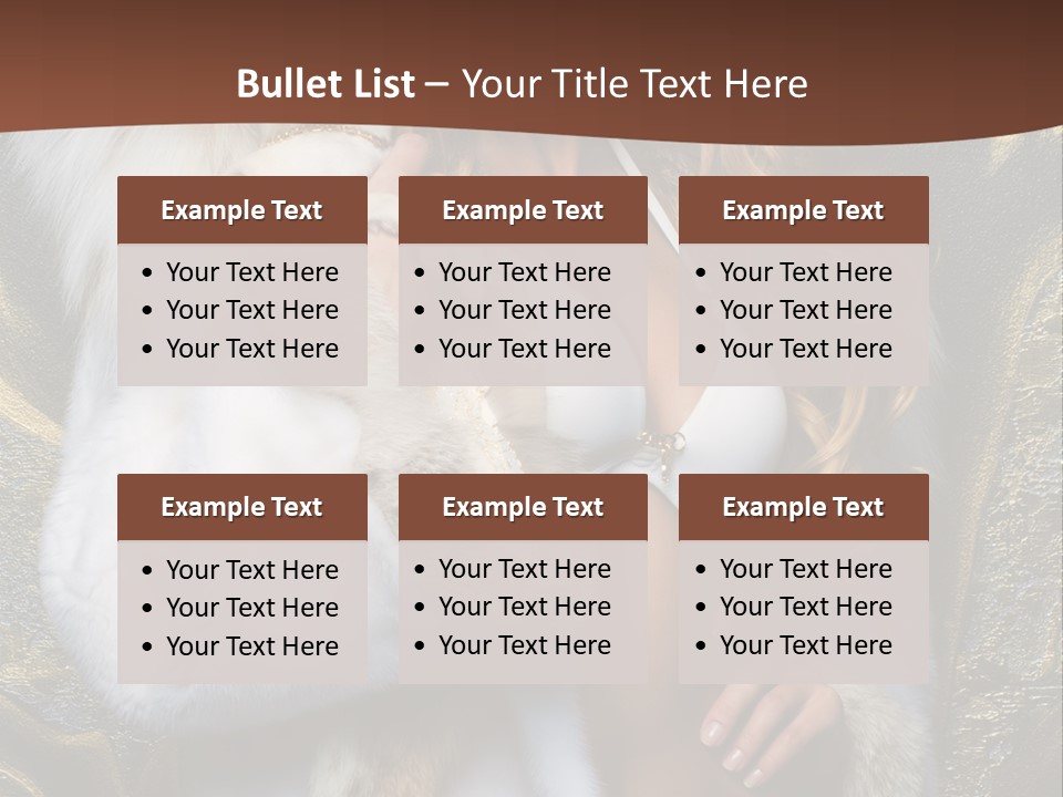 Woman In Fur Coat PowerPoint Template