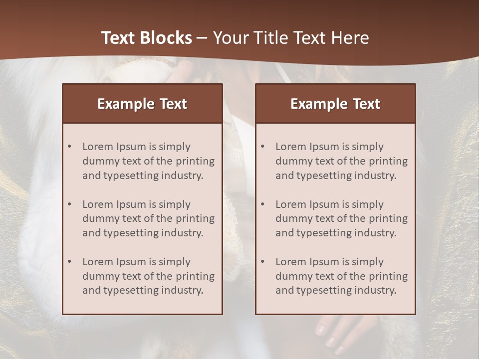 Woman In Fur Coat PowerPoint Template