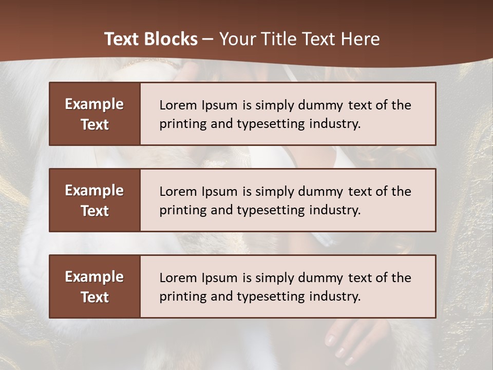 Woman In Fur Coat PowerPoint Template
