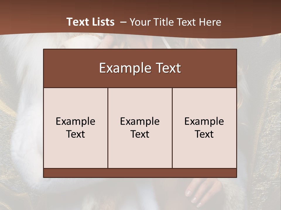 Woman In Fur Coat PowerPoint Template