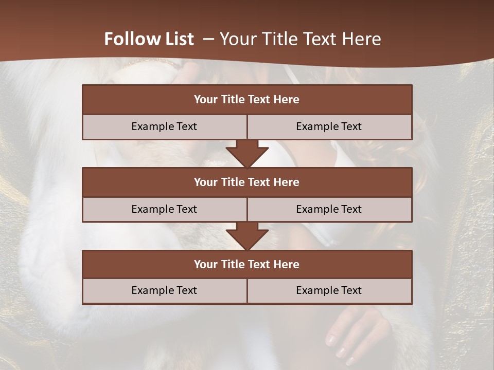 Woman In Fur Coat PowerPoint Template