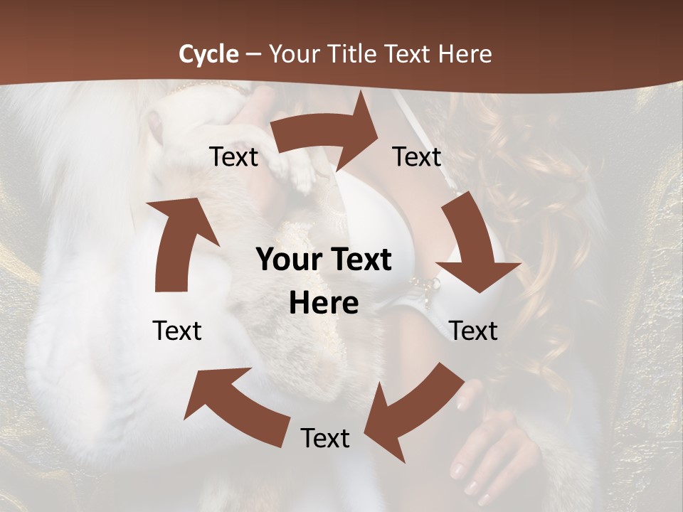 Woman In Fur Coat PowerPoint Template