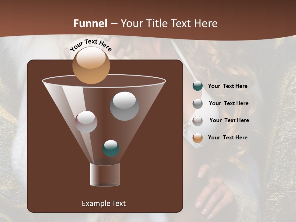 Woman In Fur Coat PowerPoint Template