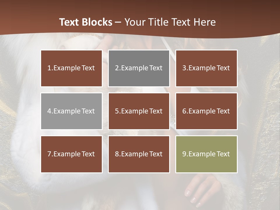 Woman In Fur Coat PowerPoint Template