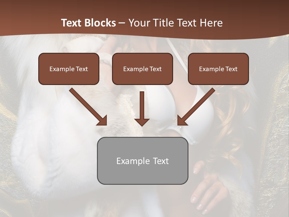 Woman In Fur Coat PowerPoint Template