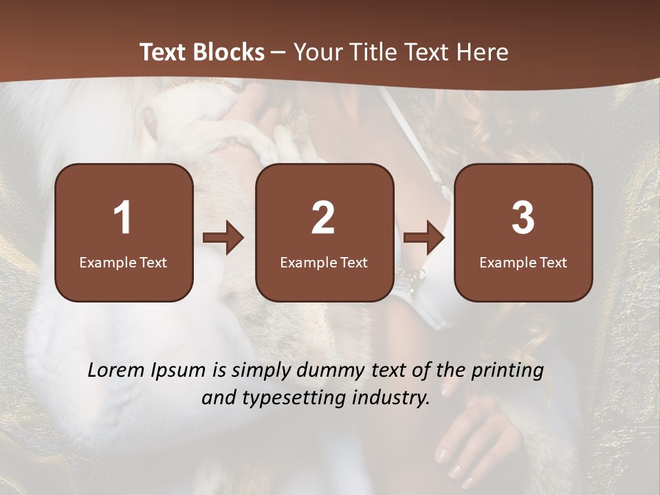 Woman In Fur Coat PowerPoint Template