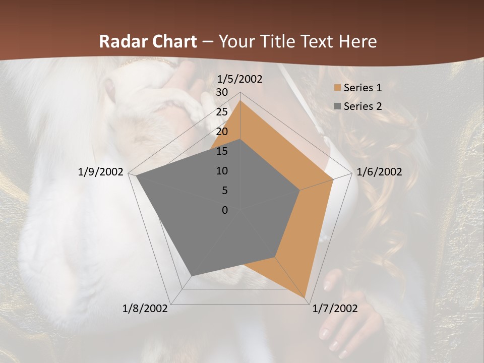 Woman In Fur Coat PowerPoint Template