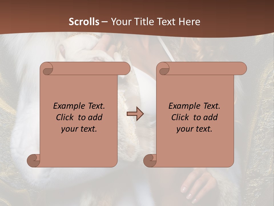 Woman In Fur Coat PowerPoint Template