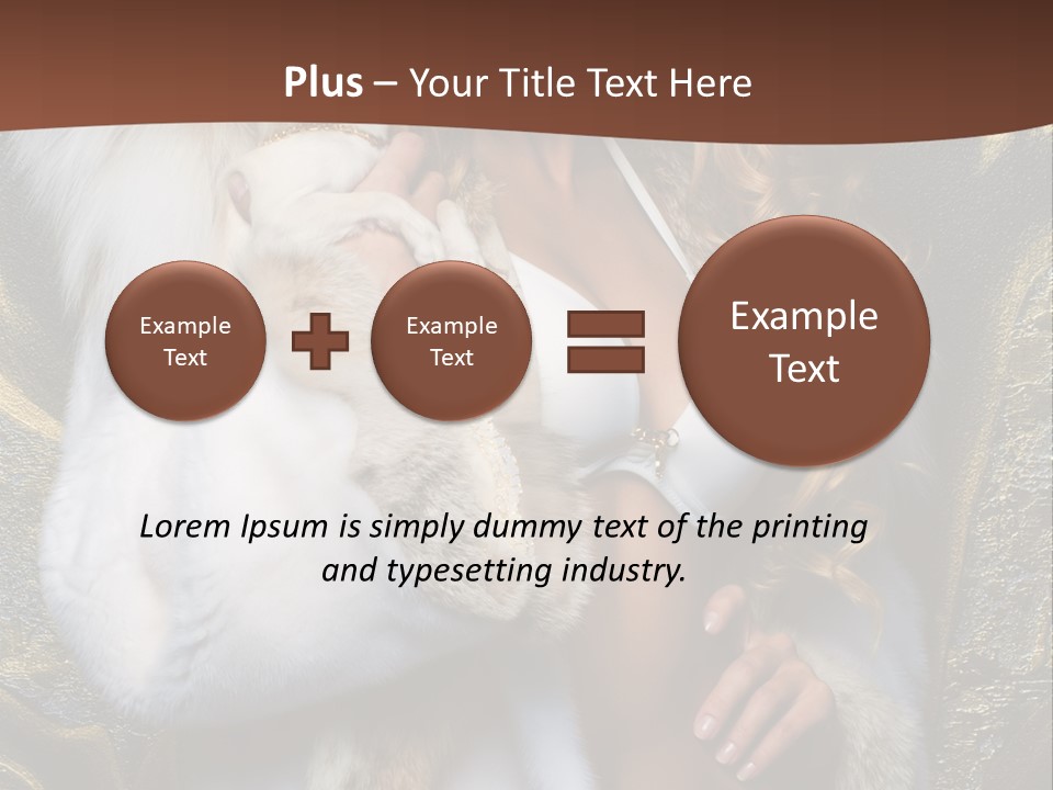 Woman In Fur Coat PowerPoint Template