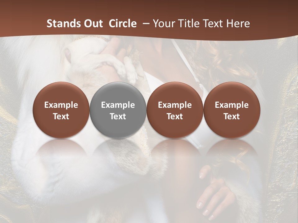 Woman In Fur Coat PowerPoint Template