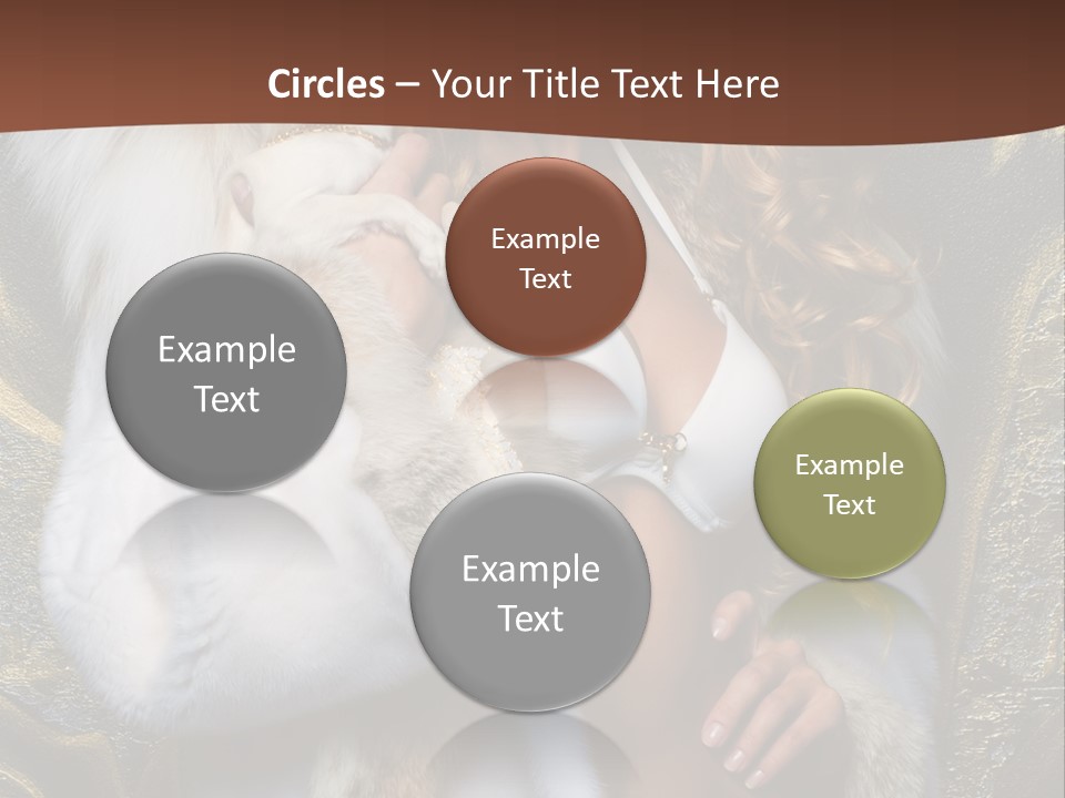 Woman In Fur Coat PowerPoint Template