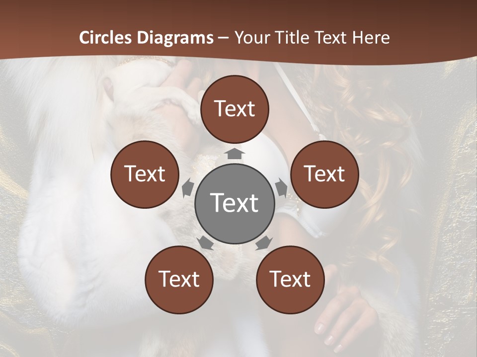 Woman In Fur Coat PowerPoint Template