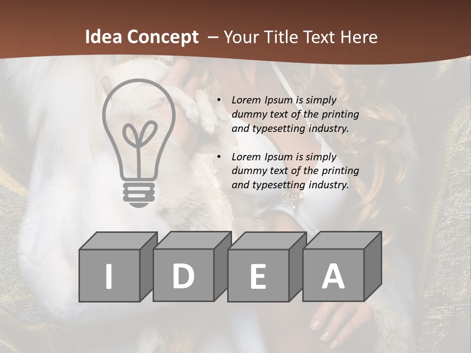 Woman In Fur Coat PowerPoint Template