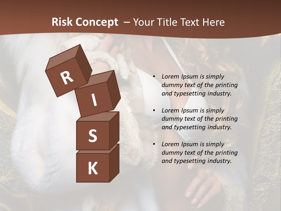 Woman In Fur Coat PowerPoint Template