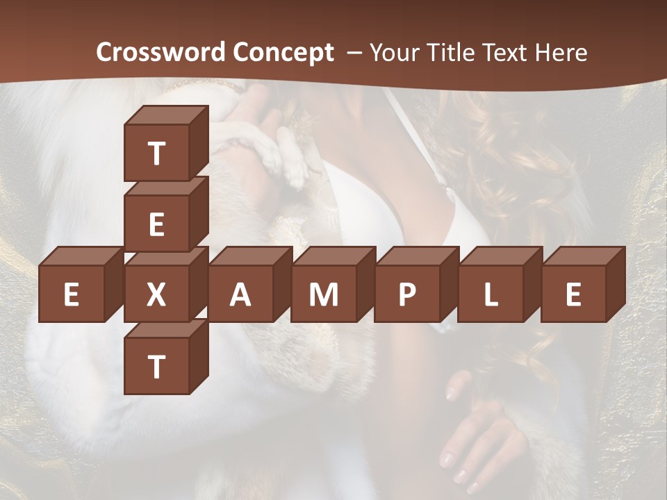 Woman In Fur Coat PowerPoint Template