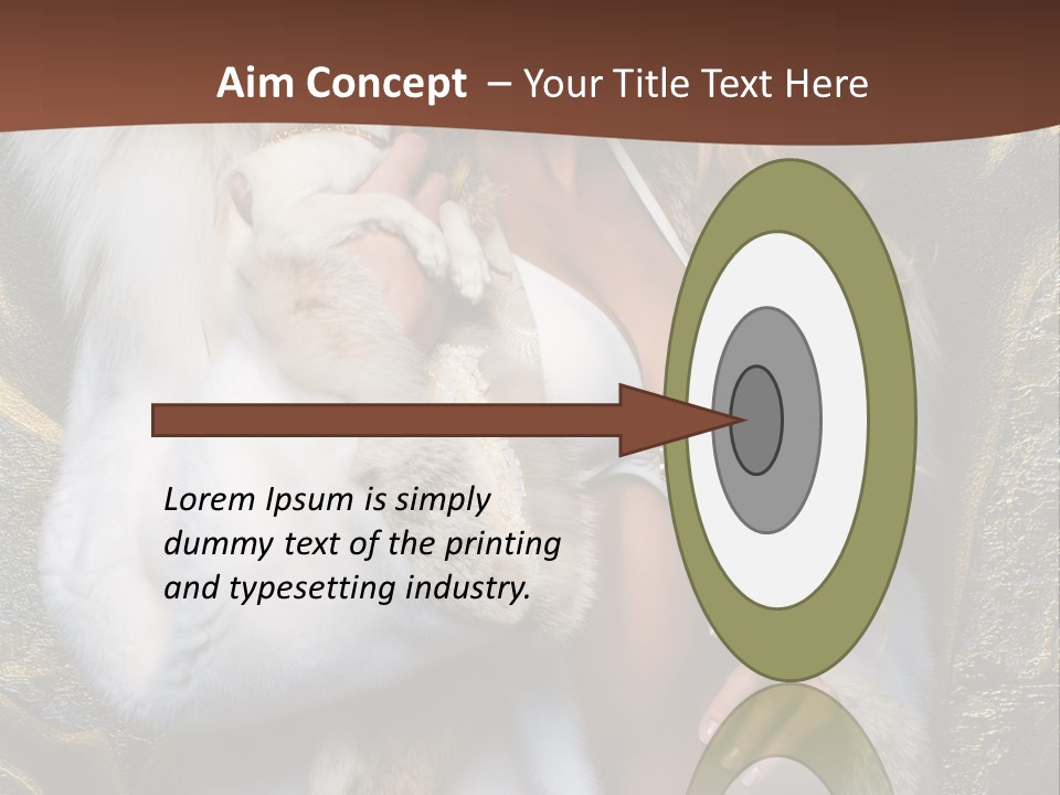 Woman In Fur Coat PowerPoint Template