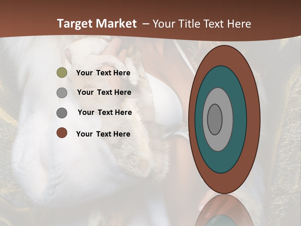 Woman In Fur Coat PowerPoint Template