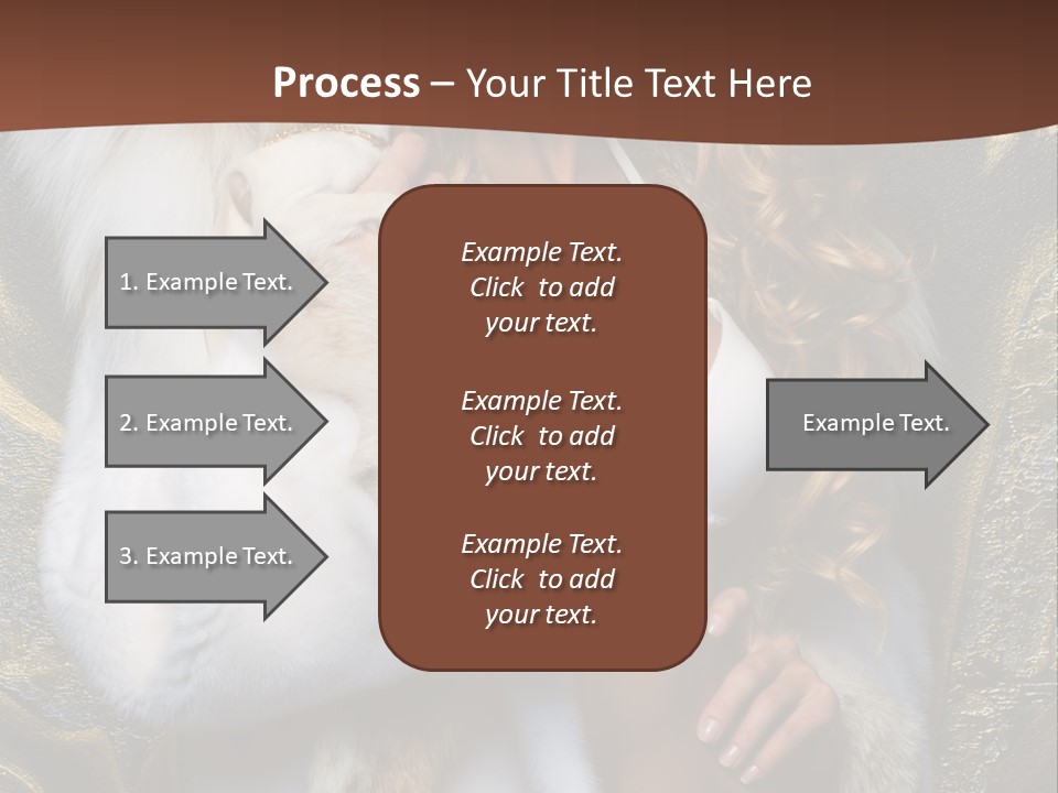 Woman In Fur Coat PowerPoint Template