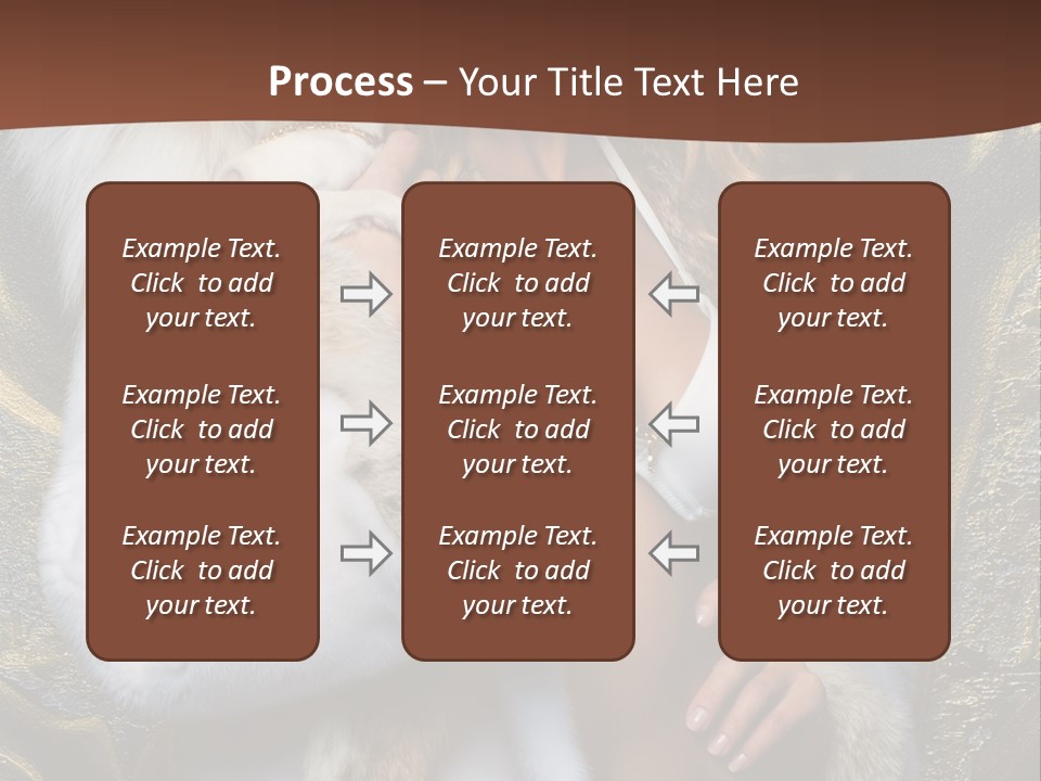 Woman In Fur Coat PowerPoint Template