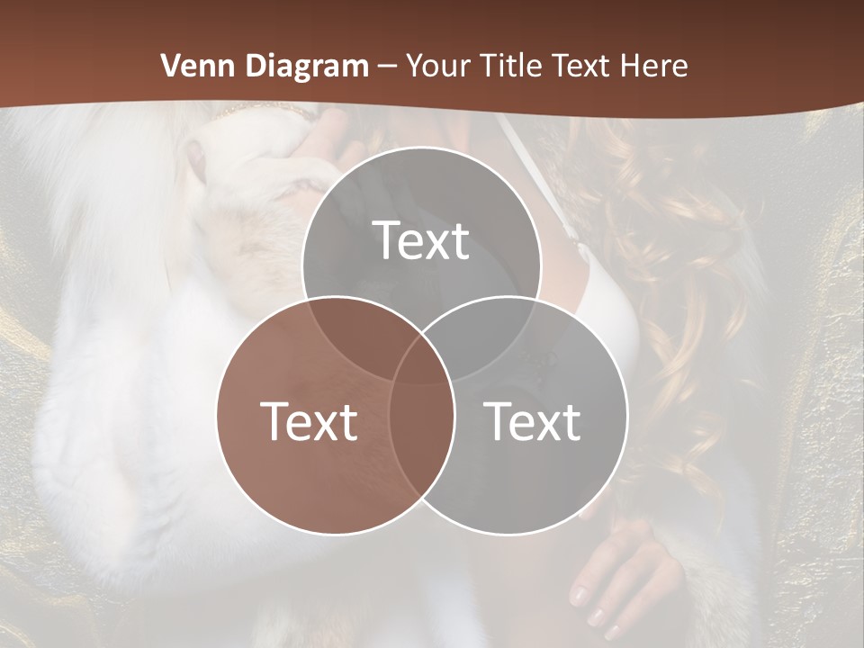 Woman In Fur Coat PowerPoint Template