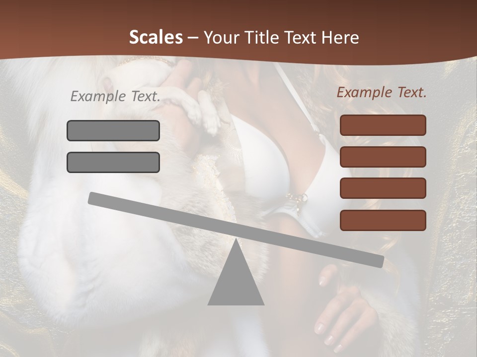 Woman In Fur Coat PowerPoint Template