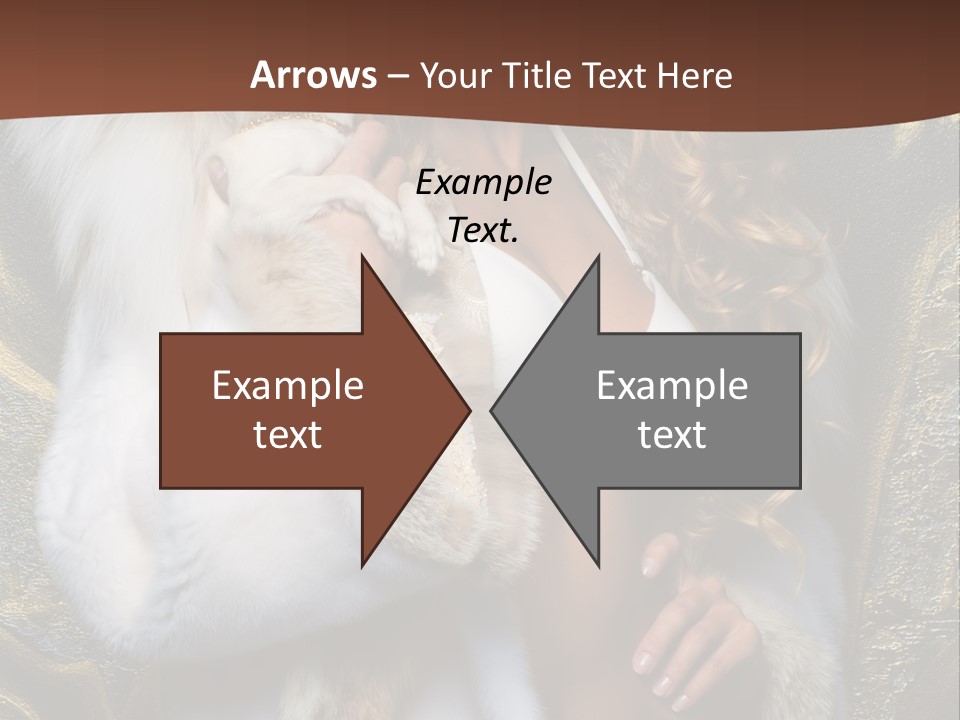 Woman In Fur Coat PowerPoint Template