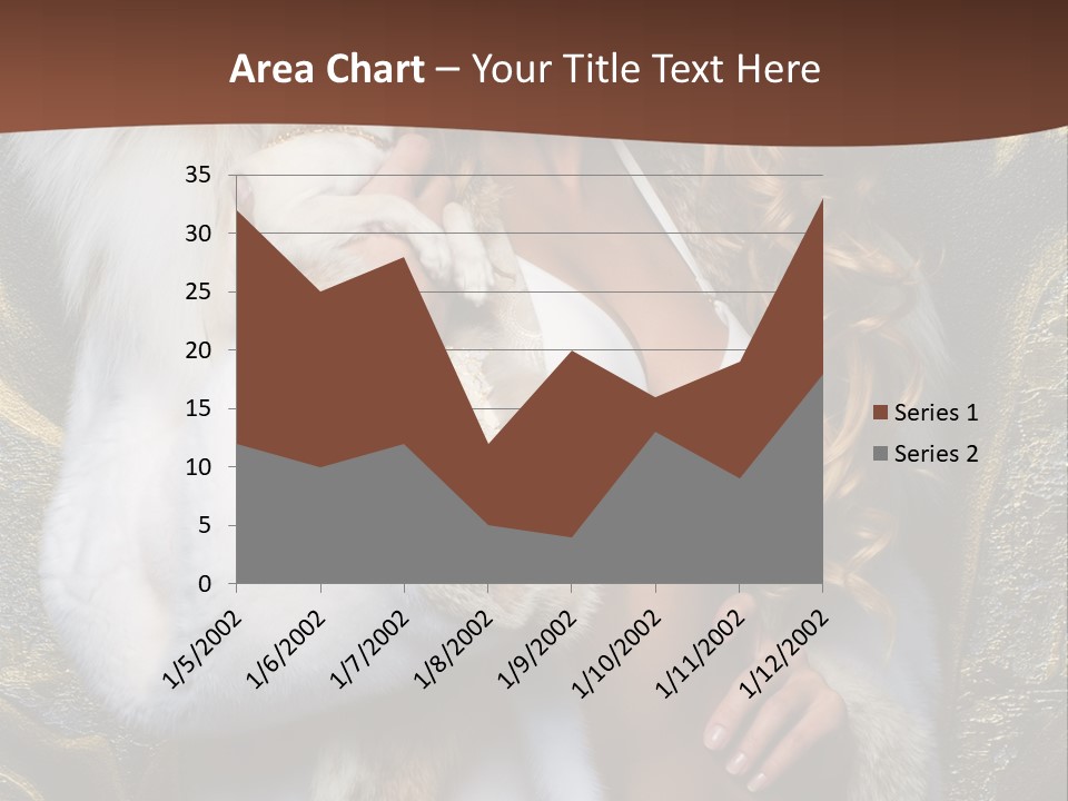 Woman In Fur Coat PowerPoint Template