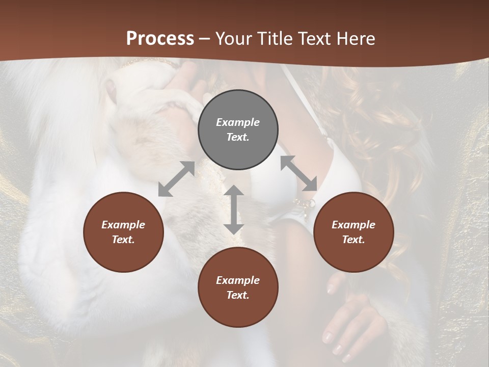 Woman In Fur Coat PowerPoint Template