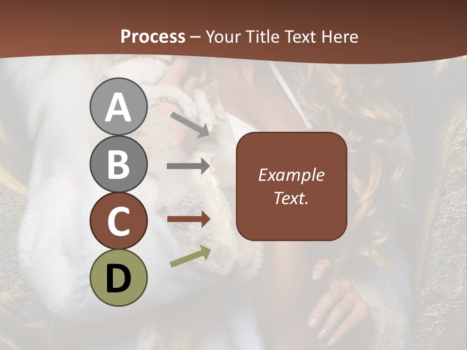 Woman In Fur Coat PowerPoint Template