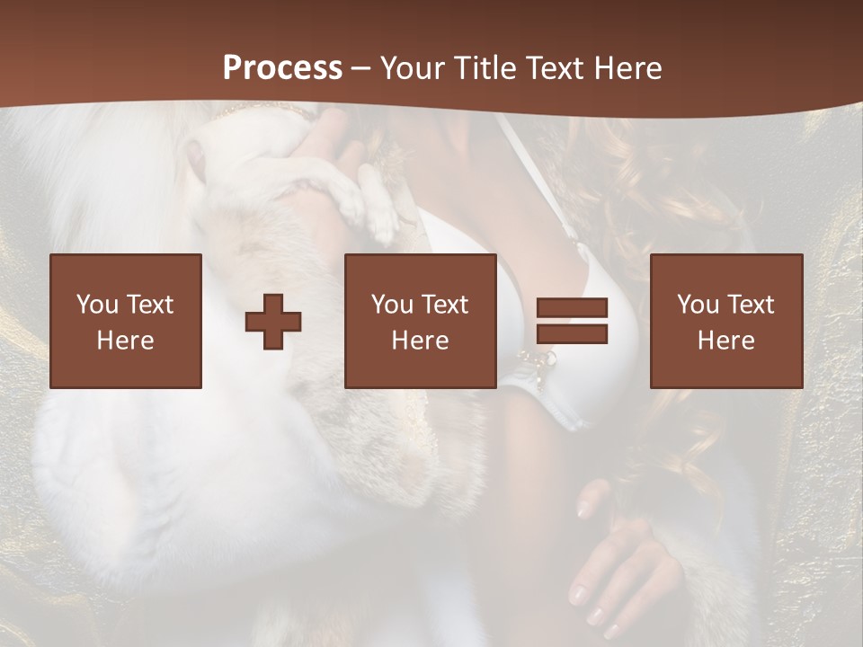 Woman In Fur Coat PowerPoint Template