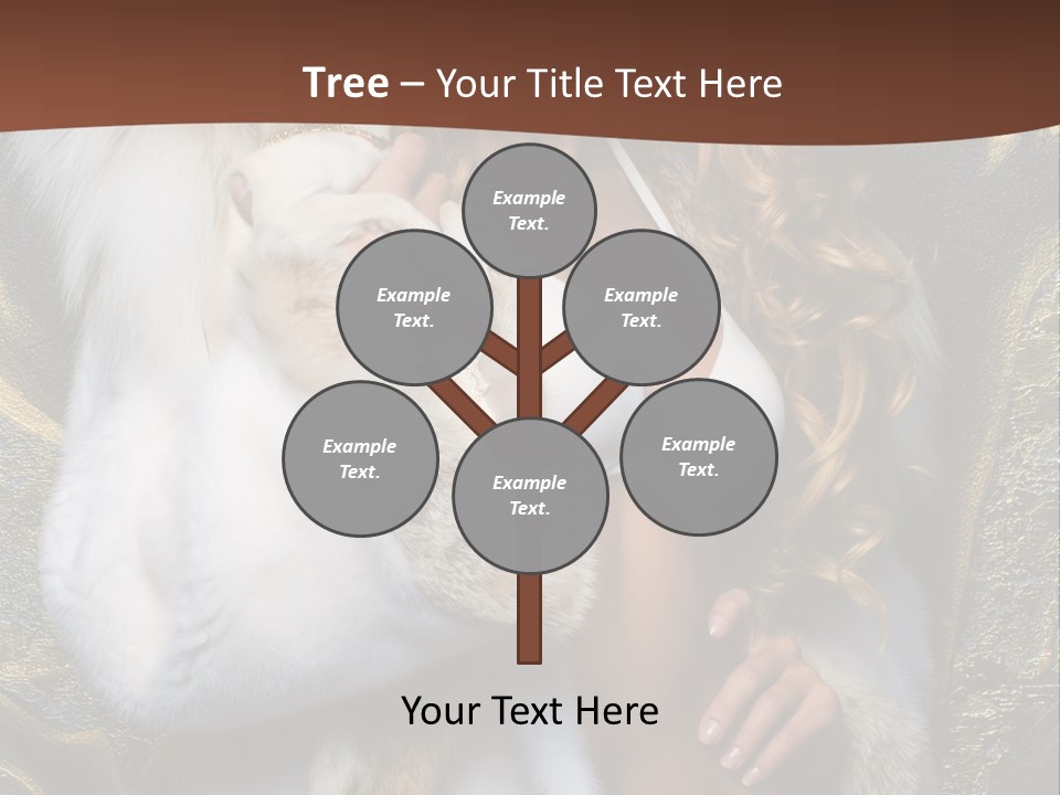 Woman In Fur Coat PowerPoint Template