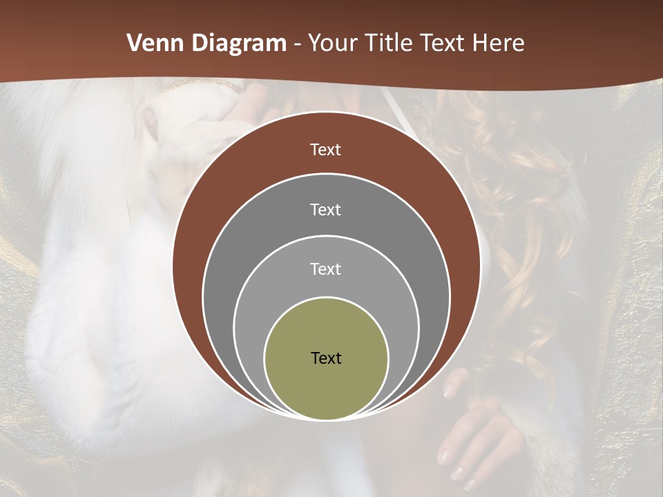 Woman In Fur Coat PowerPoint Template