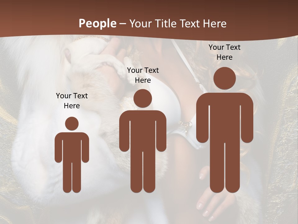 Woman In Fur Coat PowerPoint Template