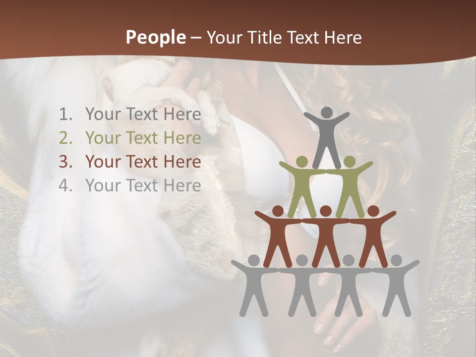 Woman In Fur Coat PowerPoint Template