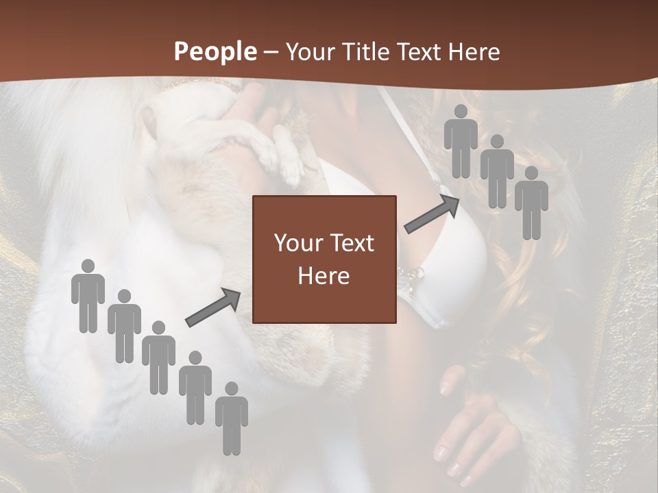 Woman In Fur Coat PowerPoint Template