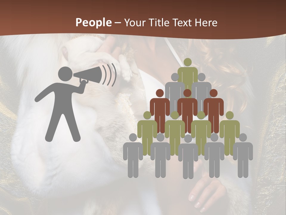 Woman In Fur Coat PowerPoint Template
