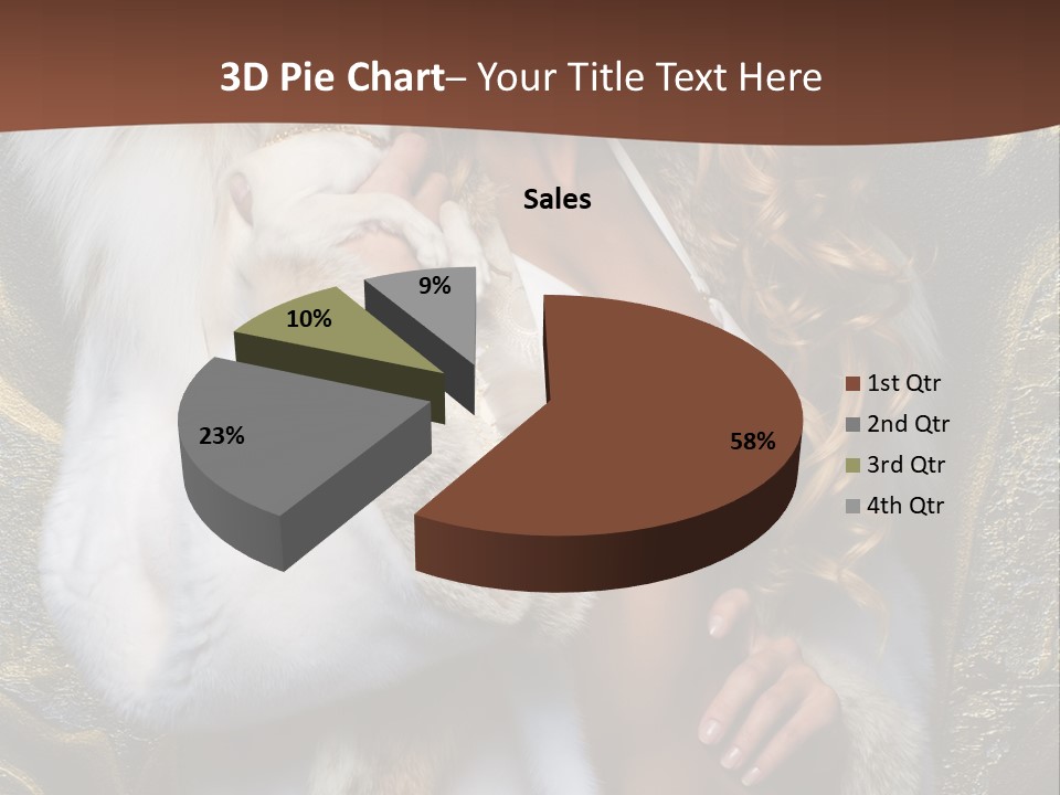 Woman In Fur Coat PowerPoint Template