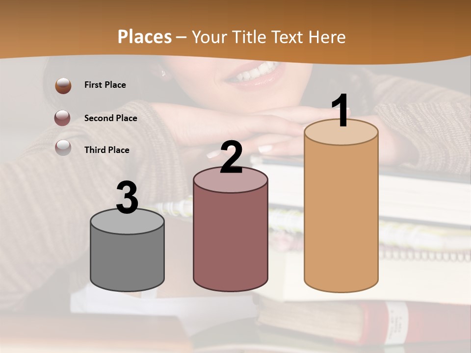 Girl People Building PowerPoint Template