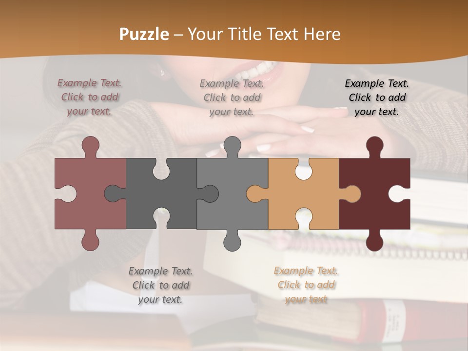 Girl People Building PowerPoint Template