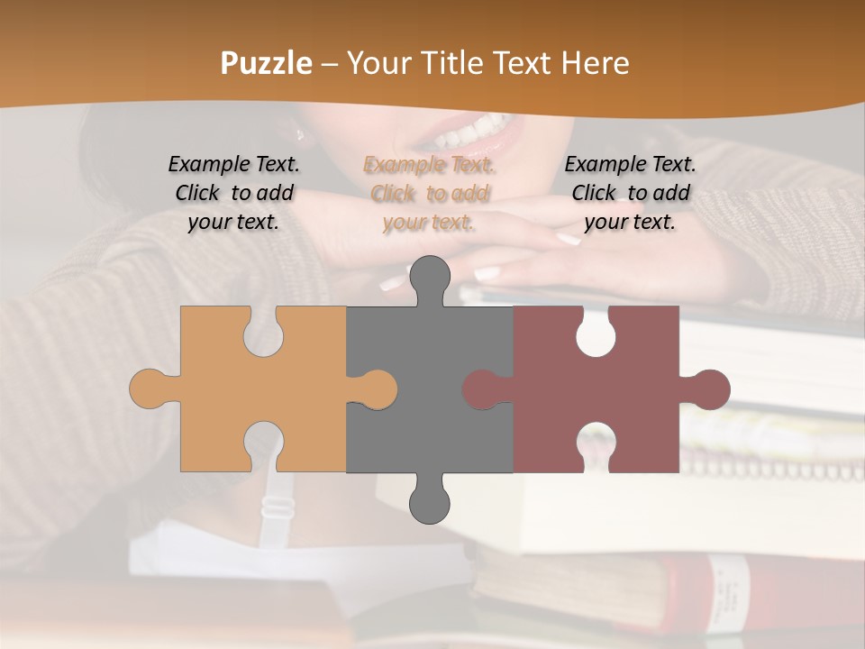 Girl People Building PowerPoint Template