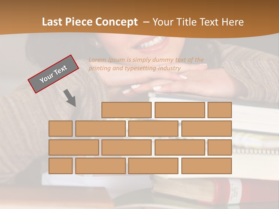 Girl People Building PowerPoint Template
